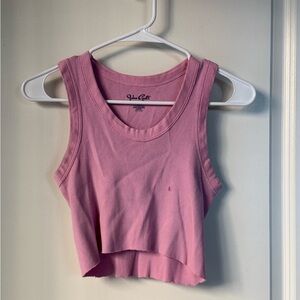 Brandy Melville Light Pink Ribbed Crop Top